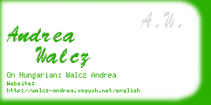 andrea walcz business card